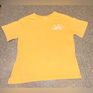 Old Navy "Stay Sunny / Stay Rad" Graphic Tee - Mustard Yellow - Size M (8)